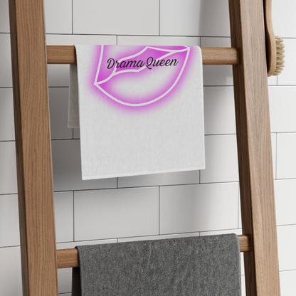 Drama Queen Pink Lips Beauty Rally Towel, 11x18