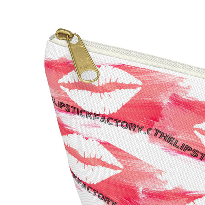 Thelipstickfactory.com Logo Cosmetics and Accessory Pouch w T-bottom