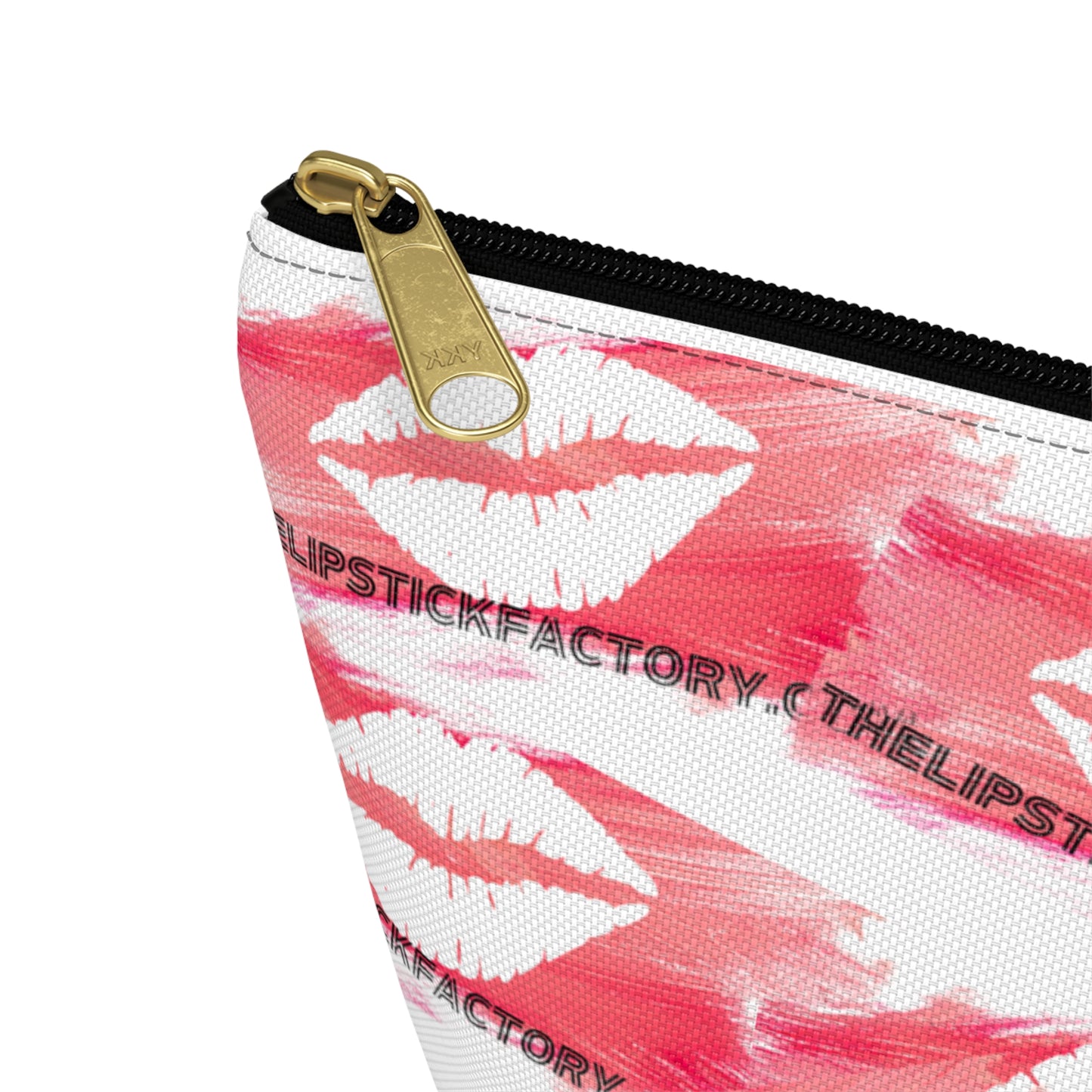 Thelipstickfactory.com Logo Cosmetics and Accessory Pouch w T-bottom