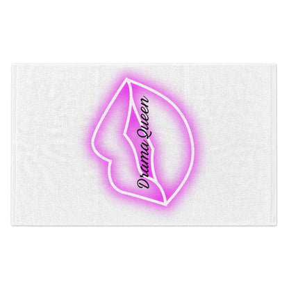 Drama Queen Pink Lips Beauty Rally Towel, 11x18