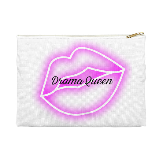 Drama Queen white Make up & Accessory Pouch