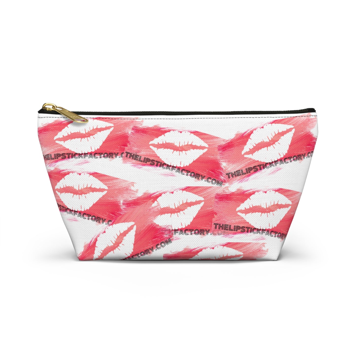 Thelipstickfactory.com Logo Cosmetics and Accessory Pouch w T-bottom