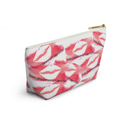 Thelipstickfactory.com Logo Cosmetics and Accessory Pouch w T-bottom