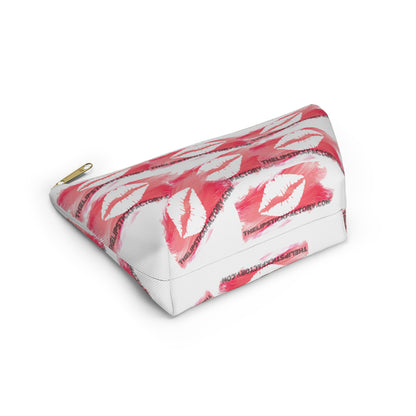 Thelipstickfactory.com Logo Cosmetics and Accessory Pouch w T-bottom